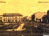 Parcul de lângă Cazinoul funcționarilor, actualmente teatrul dramatic I.D. Sârbu, cu o stradă comercială din Petroșani