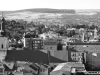 Vedere spre Dealul Cetățuia, cu sediile BCR și Romtelecom, din turla catedralei catolice Sfântul Mihail din Cluj Napoca