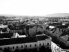 Vedere din centrul istoric al Clujului spre vest, de-a lungul străzii Memorandumului spre cartierul Mănăștur, vedere din turla catedralei catolice Sfântul Mihail din Cluj Napoca