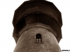 Dispunerea geamurilor sub rezervor, în turnul de apă de la Dărănești