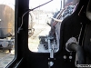 Vedere din cabina mediei locomotive cu aburi